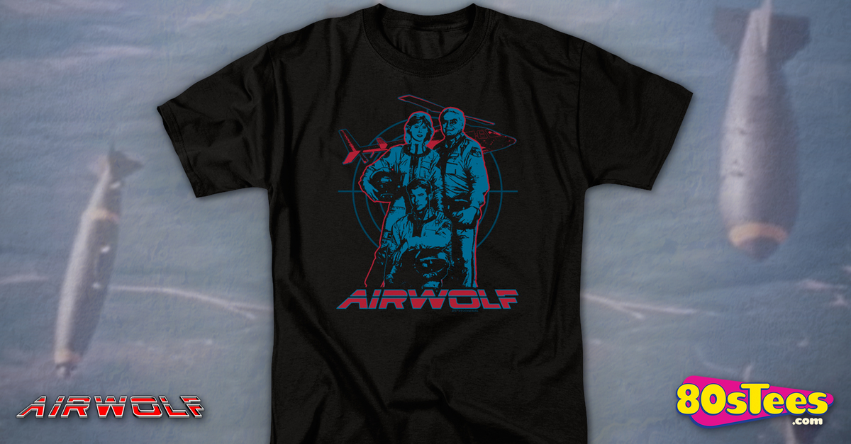 Cast Airwolf T-Shirt: Airwolf Mens T-Shirt