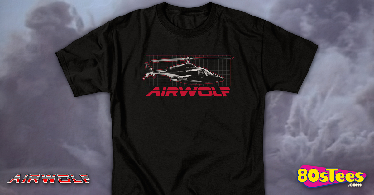 Helicopter Airwolf T-Shirt: Airwolf Mens T-Shirt
